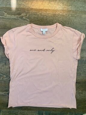 Top shop ‘One and Only' in Soft  Blush Crewneck Tee